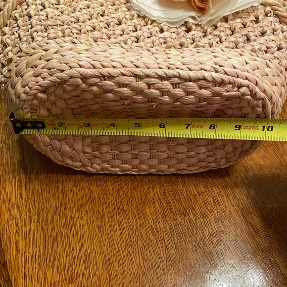 J. Crew Large Woven Basket Tote Bag Purse Approx. 6”D x18”L ~6.75-7.25” drop - Picture 12 of 15